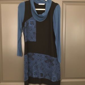Maloka size 3 dress, blue and black